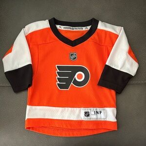 Kids Orange and Black Flyers Hockey Jersey